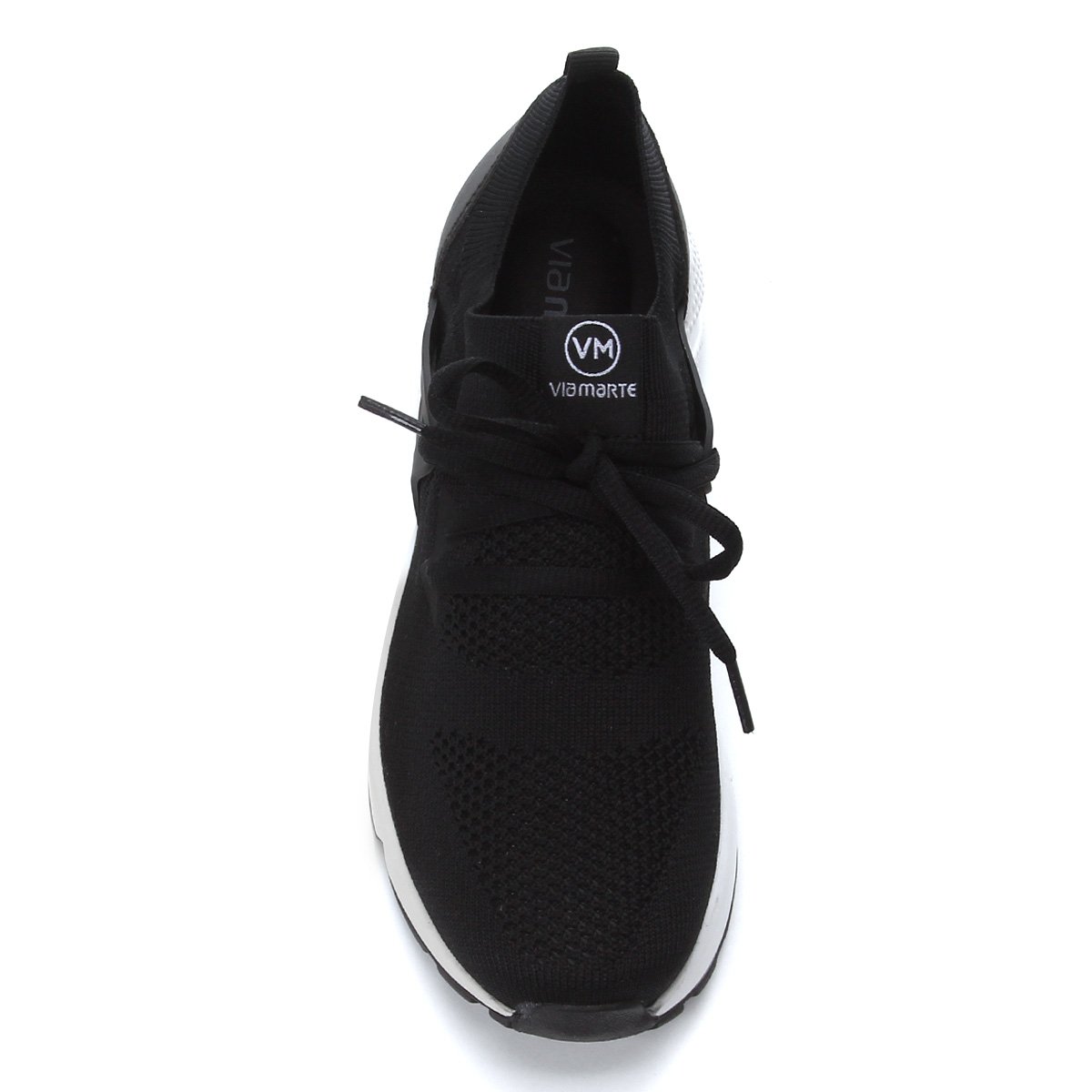 Tênis Via Marte Knit Feminino - Preto | Zattini