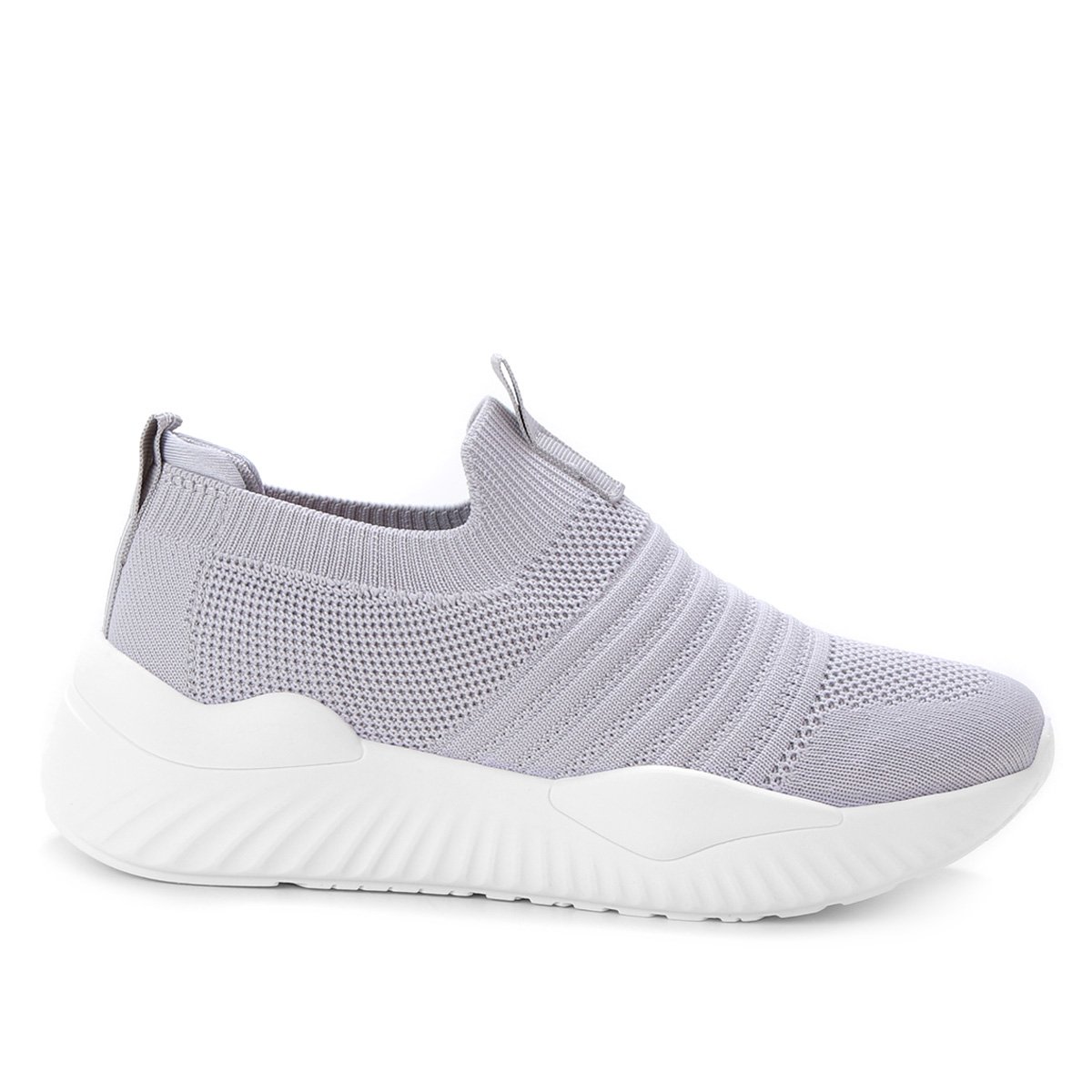 Tênis Via Marte Branco com Detalhe em Mesh - Multimarcas