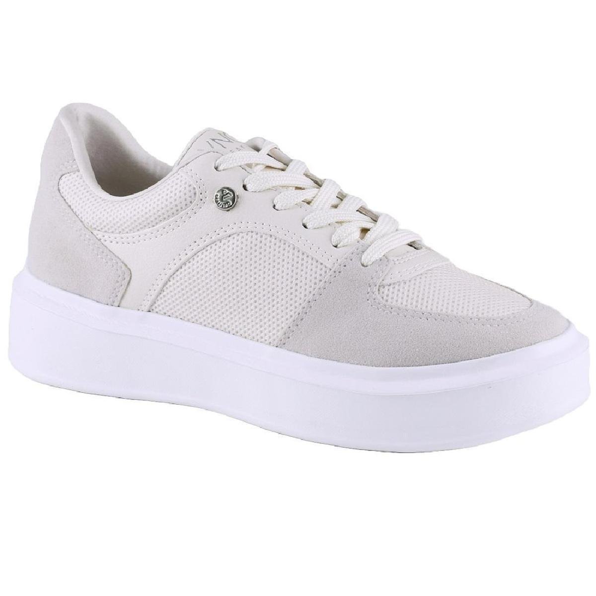 Moda Tenis Via Uno Branco Plataforma Tenis Calcados Via-uno Zattini