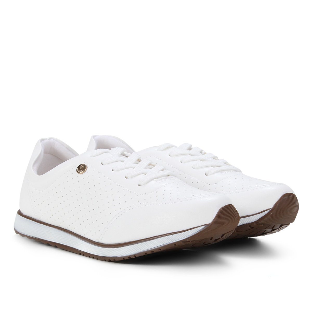 Tênis Via Uno Jogging Laser Cut Feminino - Branco Menor preço em Tênis Via Uno Jogging Laser Cut Feminino - Branco