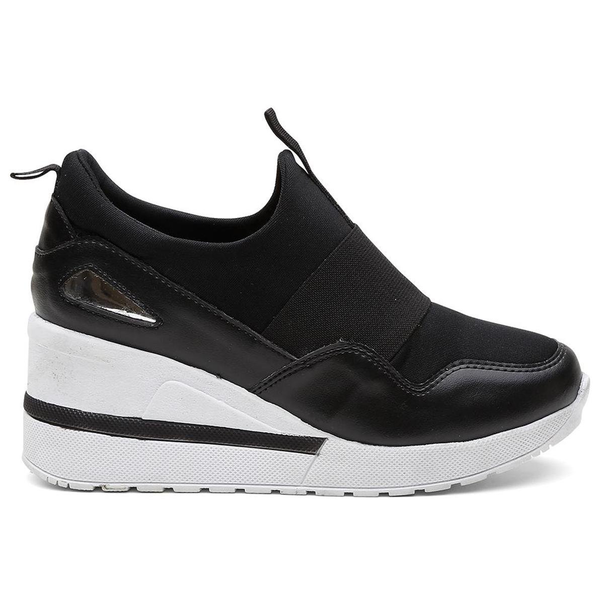 Tênis Vicerinne Sneaker Salto Alto Feminino - Preto | Zattini