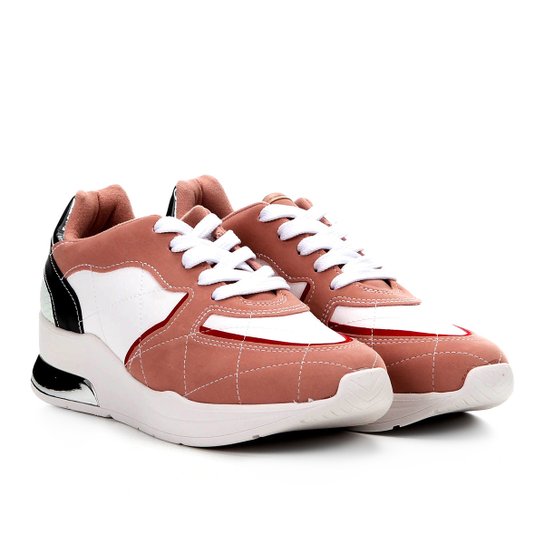 Tênis Vizzano Amarração Pespontos Feminino - Coral