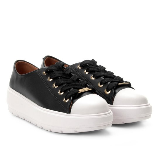 Tênis Vizzano Caixa Alta Feminino - Preto+Branco