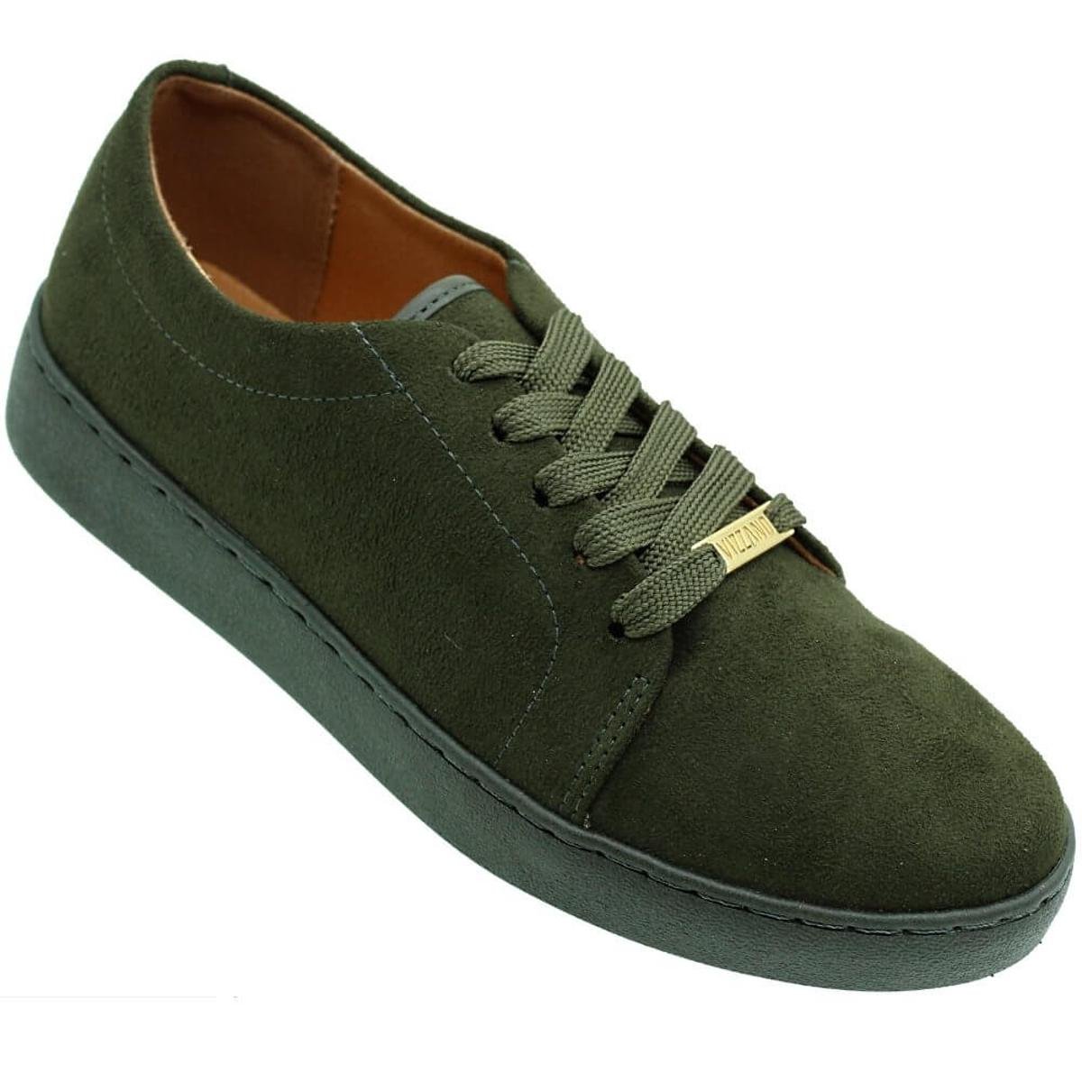 Tênis Casual Camurça Vizzano Feminino - Verde militar