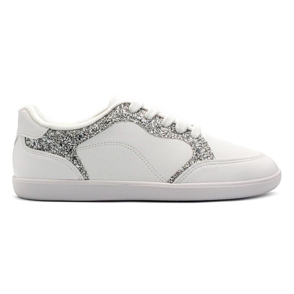 Tênis Branco Tenis Vizzano Maxxi Glitter Tênis Vizzano Feminino
