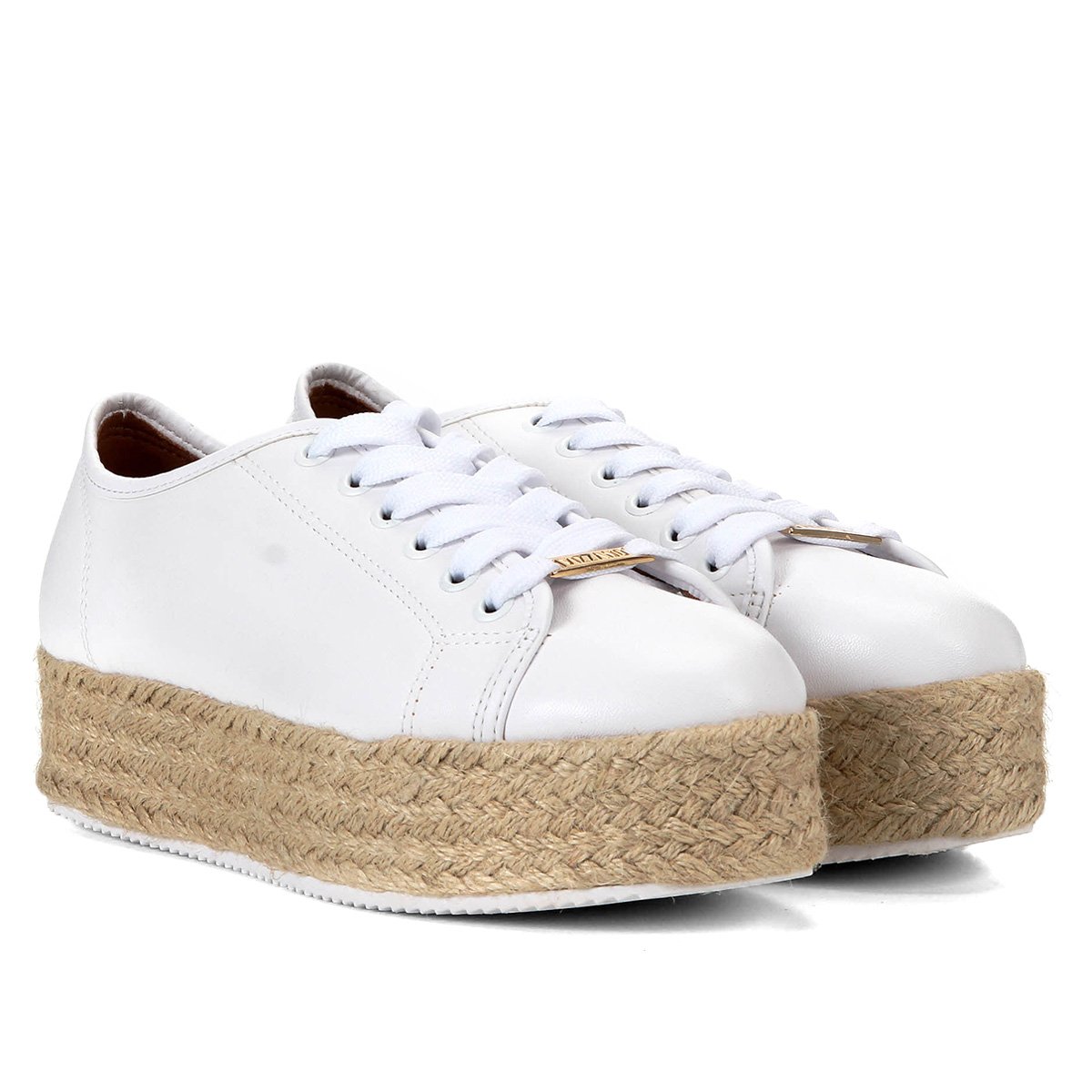 Tênis Vizzano Flatform Corda Feminino - Branco Menor preço em Tênis Vizzano Flatform Corda Feminino - Branco