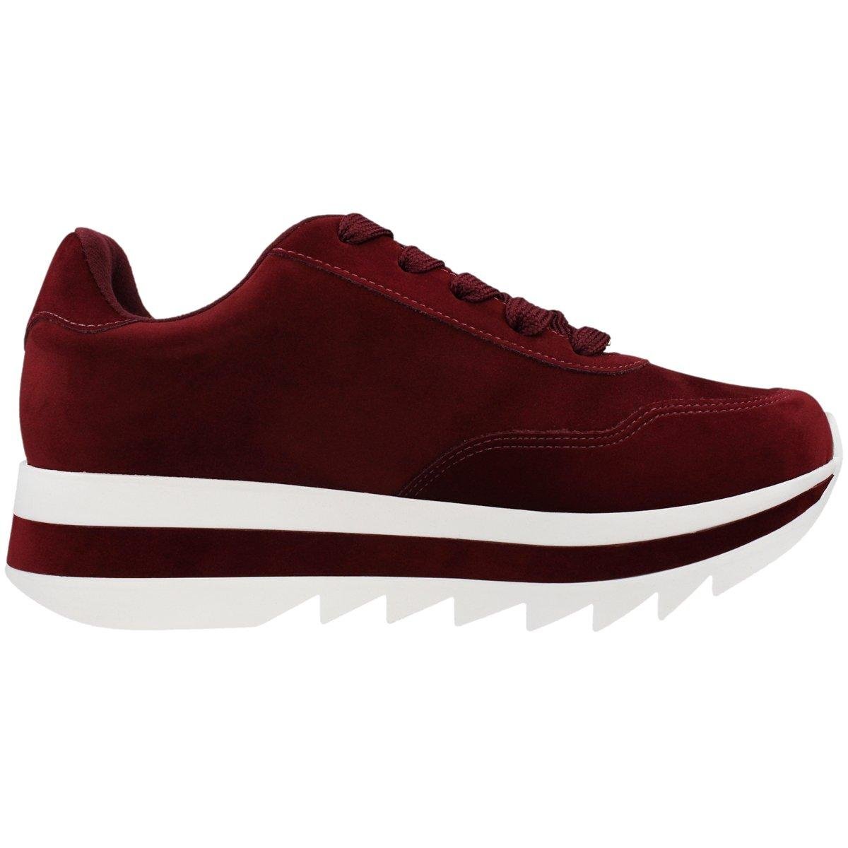 Tênis Vizzano Flatform Jogging Tratorado Feminino - Vinho Menor preço em Tênis Vizzano Flatform Jogging Tratorado Feminino - Vinho