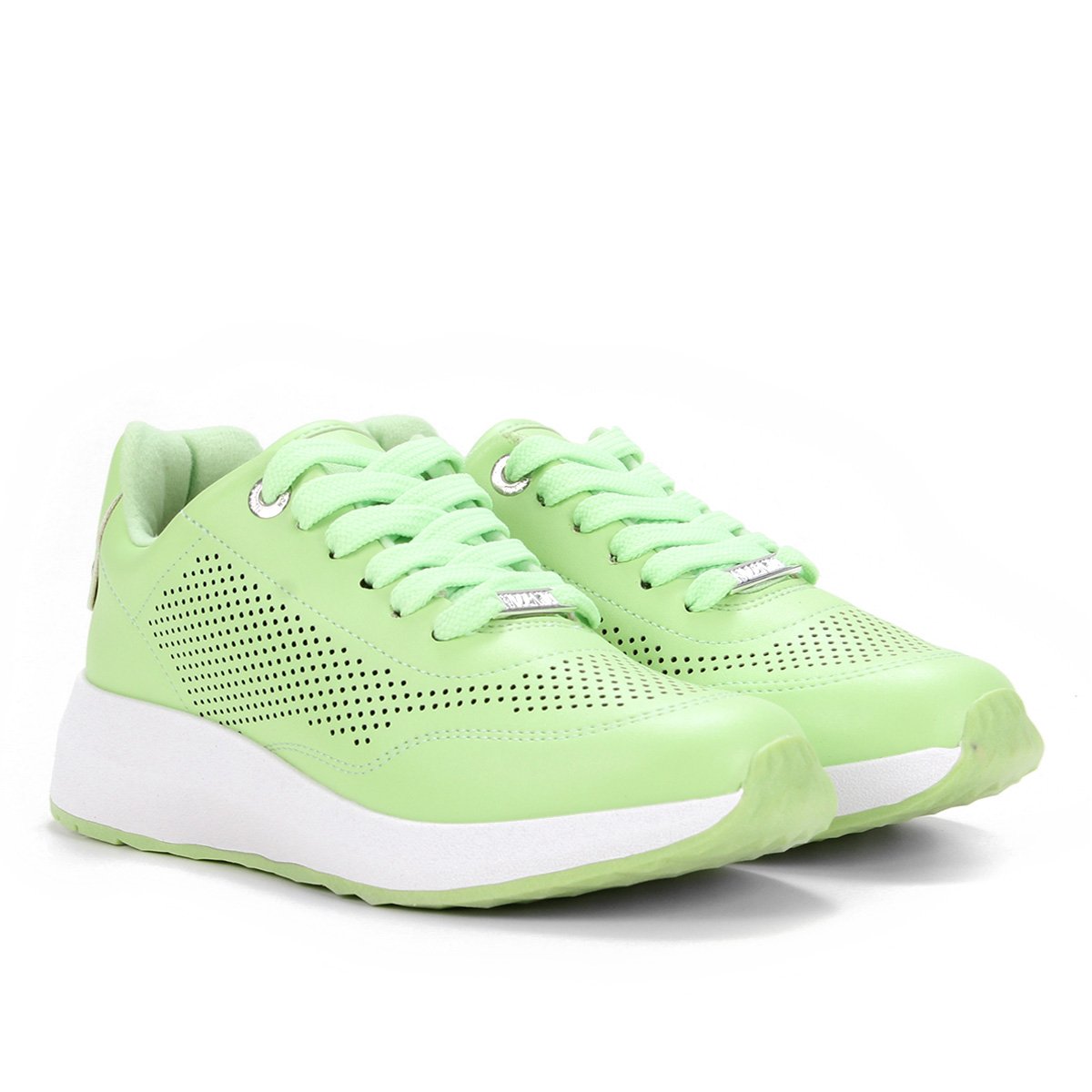 Tênis Vizzano Jogging Perfuros Feminino - Verde claro Menor preço em Tênis Vizzano Jogging Perfuros Feminino - Verde claro