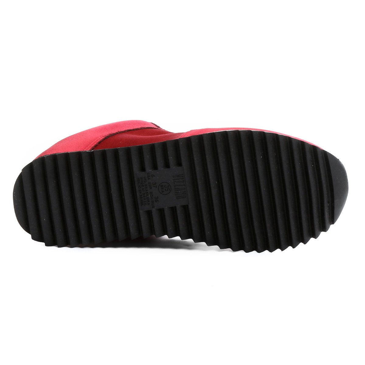 tenis vizzano veludo vermelho