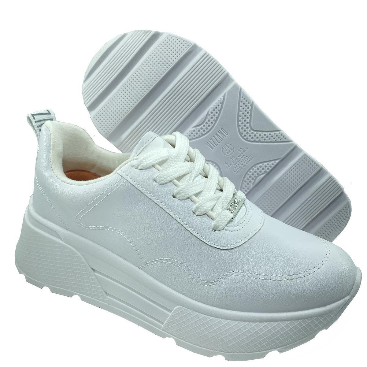 Tênis Casual Branco Feminino Tenis Branco Vizzano Mercado Livre