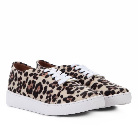 Tênis Vizzano Total Animal Print Feminino - Bege+Branco
