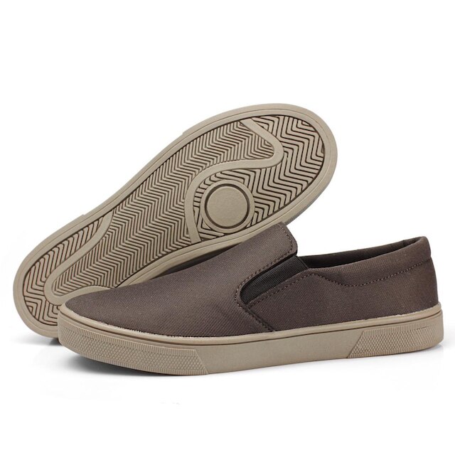Tênis Yate Masculino Mocassim Slip-on Sapatênis Casual em Lona