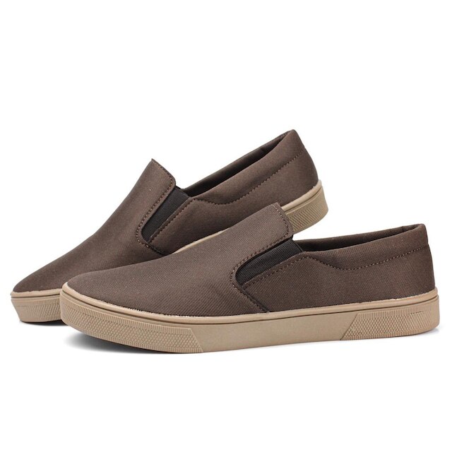 Tênis Yate Masculino Mocassim Slip-on Sapatênis Casual em Lona