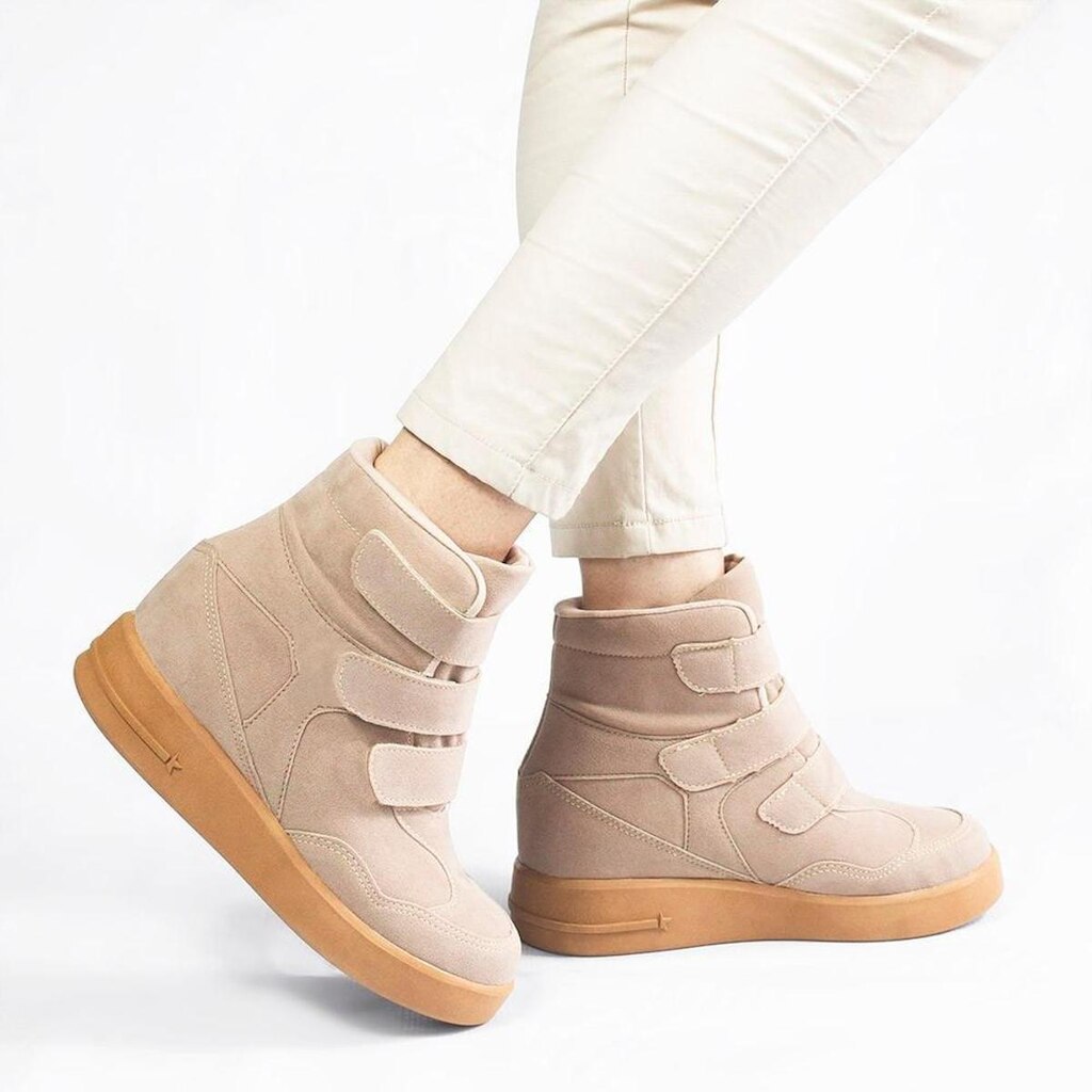 Tênis Zatta Cano Alto Sneaker Karen Palha Nude 38