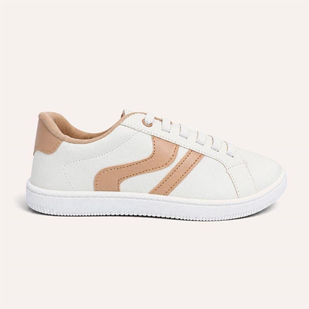 Tênis Zatta Casual Cadarço de Elástico Paola Off White Branco 36