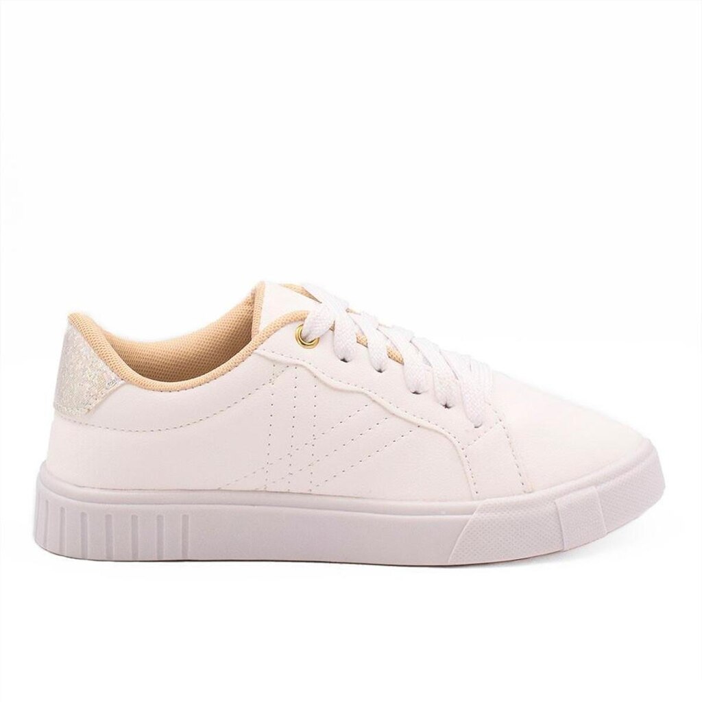 Tênis Zatta Casual Costuras Cinthia Branco Branco 39