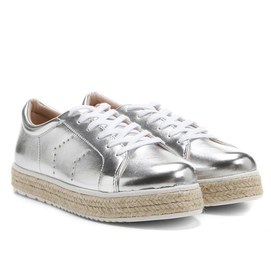 Tênis Zatz Flatform Corda - Prata