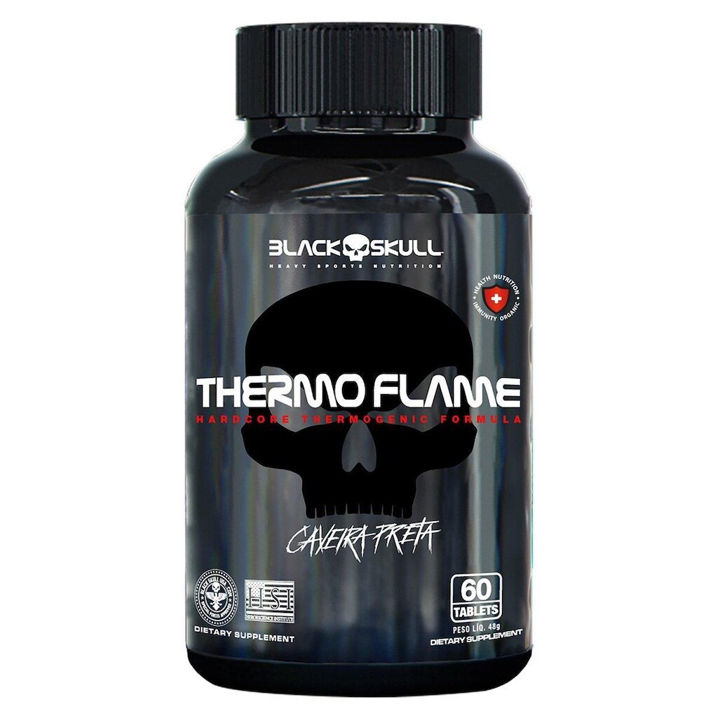 Termogênico Thermo Flame Black Skull - 60 Tabletes