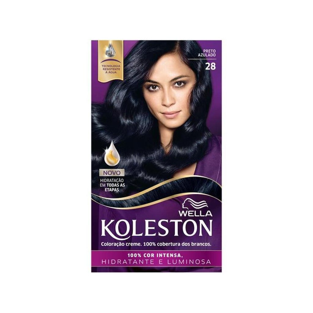 Tinta de Cabelo Koleston Preto Azulado 28