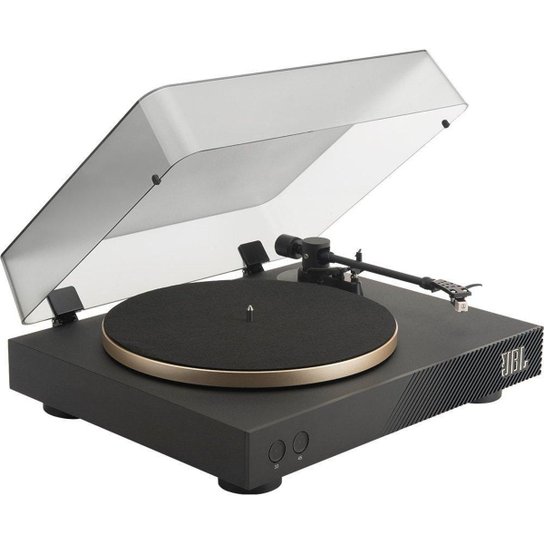 Toca Discos Bluetooth Spinner BT JBL, Preto com Dourado - JBLSPINNERBTGLDBR