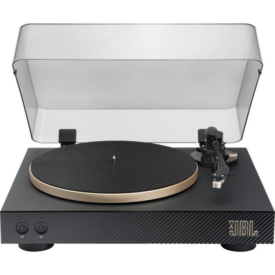Toca Discos Bluetooth Spinner BT JBL, Preto com Dourado - JBLSPINNERBTGLDBR