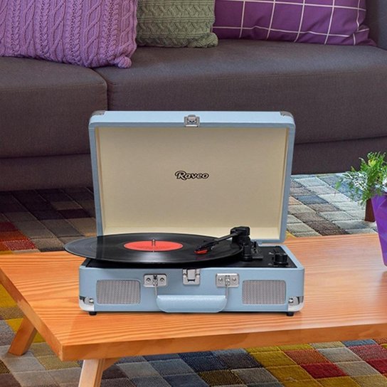 Toca Discos HI FI Raveo Sonetto Chrome, Vinyl, Bluetooth, USB, Aux, Ocean - 26397