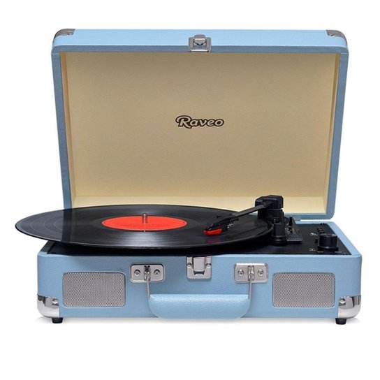 Toca Discos HI FI Raveo Sonetto Chrome, Vinyl, Bluetooth, USB, Aux, Ocean - 26397