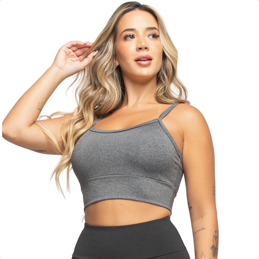 Top Alcinha Fina Sem Bojo Fitness de Malha Romantc Esportivo Academia dia a dia Feminino