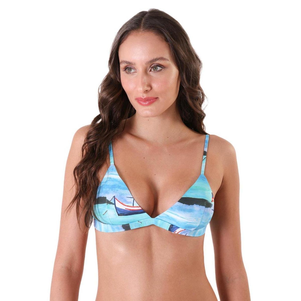 Top Biquíni Avulso bojo removível Cortininha Alça com Regulador Barcos - Estampa Azul Barcos - P - Azul Menor preço em Top Biquíni Avulso bojo removível Cortininha Alça com Regulador Barcos - Estampa Azul Barcos - P - Azul