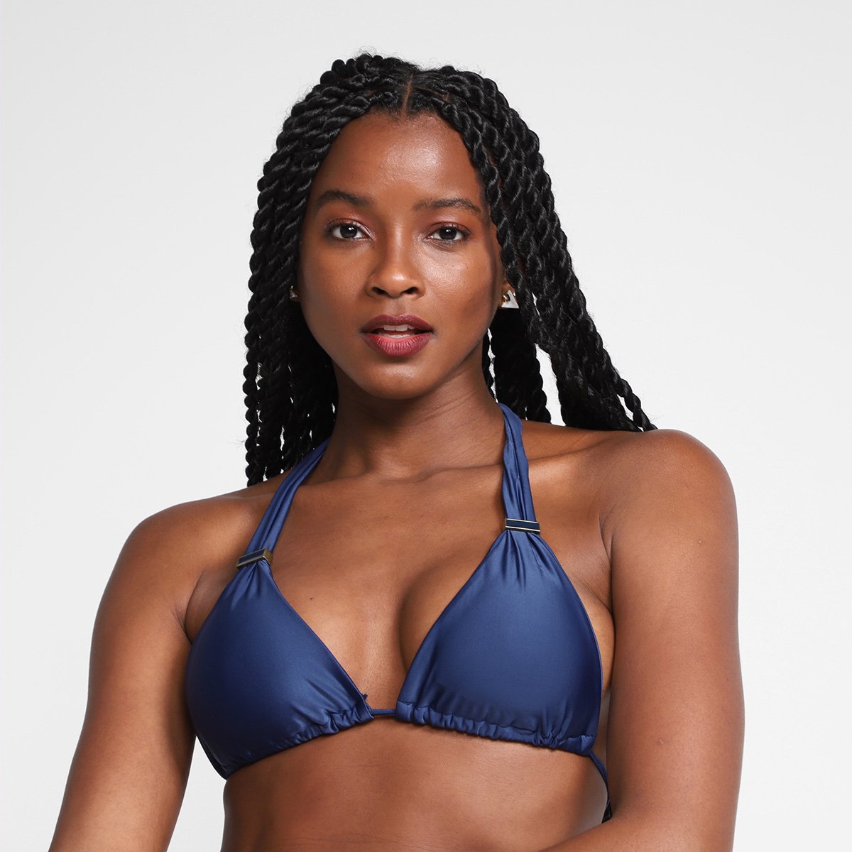 Top Biquini Com Bojo Acqua By Classic Frente Única Liso - Marinho Menor preço em Top Biquini Com Bojo Acqua By Classic Frente Única Liso - Marinho