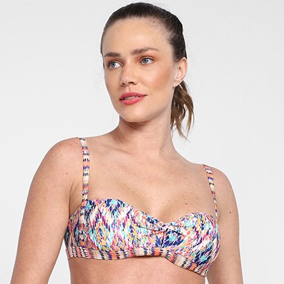 Top Biquini Com Bojo Água Doce Meia Taça - Feminino