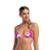 Top Biquíni Fixo Estampado Rosas Pink Power - Pink+Creme