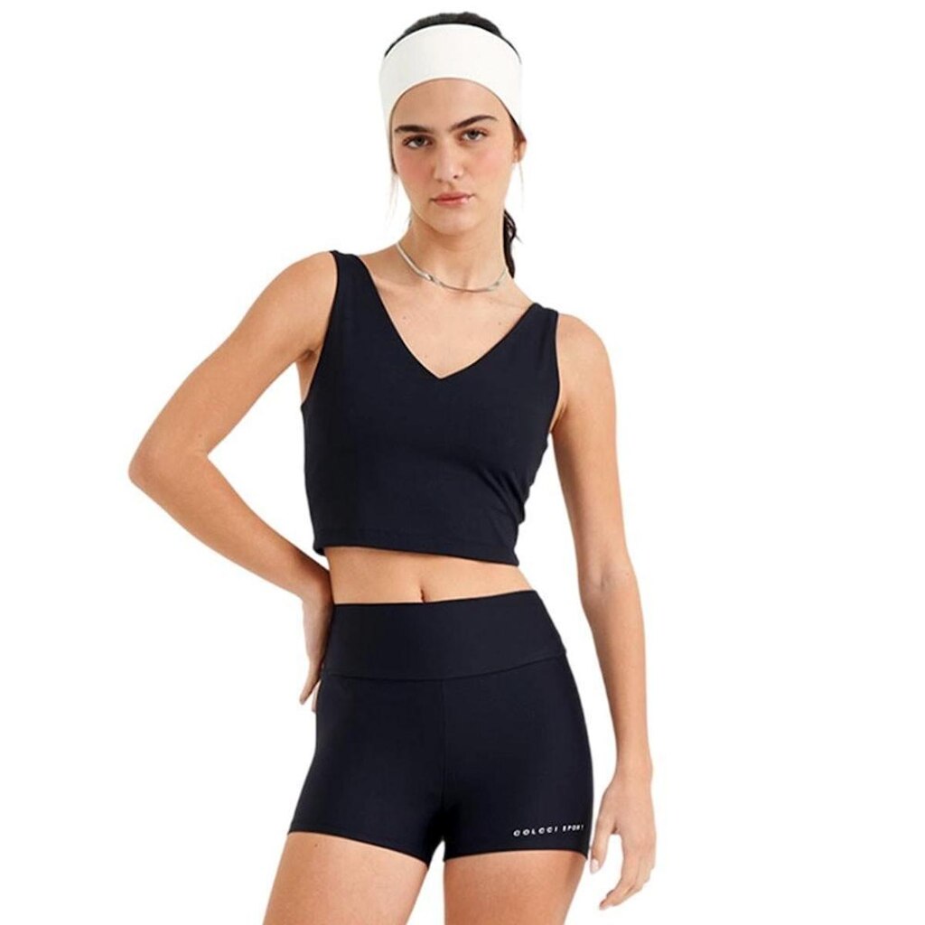 Top Colcci Malha Sport 1 Preto Feminino