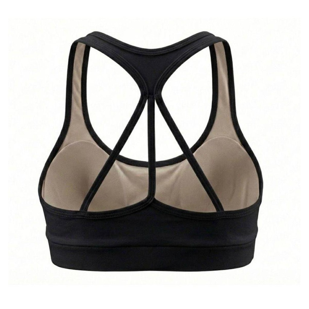 Top Costas Nadador Preto Feminino Yoga Pilates Academia Beach Tennis Feminino