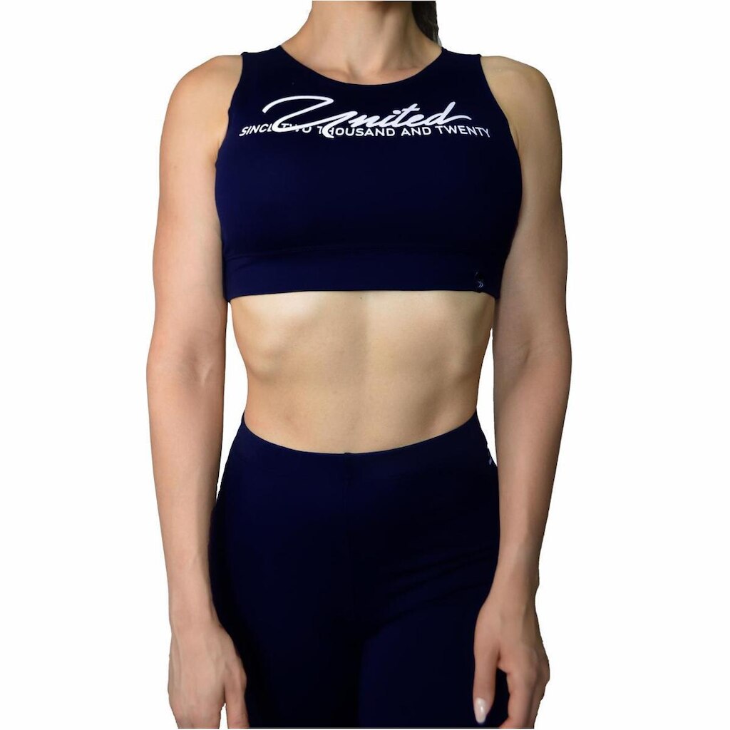 Top Cropped Fitness United Assinatura - Azul - P