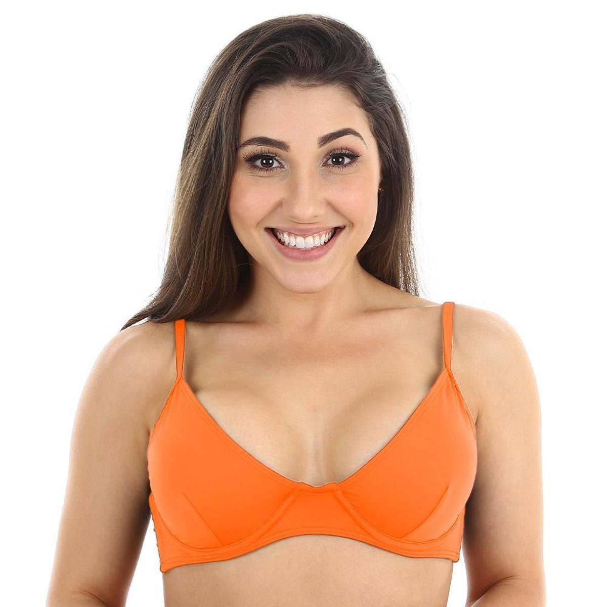 Top de biquíni Águas Claras meia taça sem bojo com aro e alça de regulagem Menor preço em Top de biquíni Águas Claras meia taça sem bojo com aro e alça de regulagem