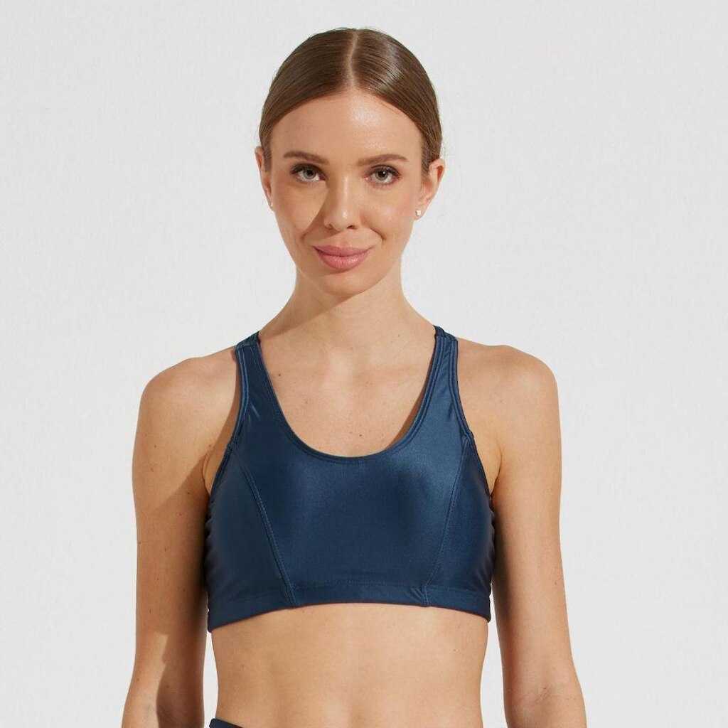 Top Esportivo Liso Atletika Fit Li Decote Nadador Academia