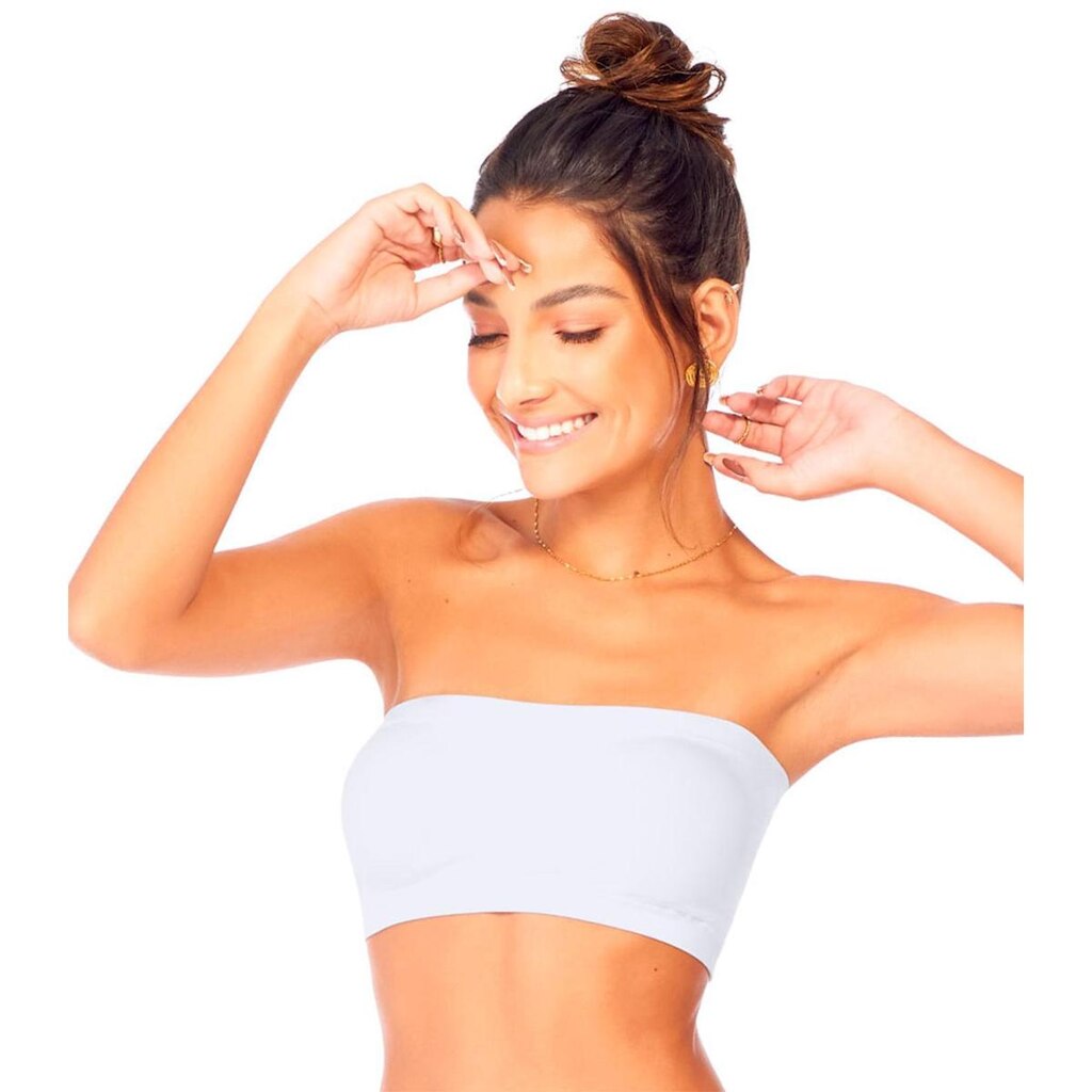 Top Faixa Bojo Removível Sem Costura Zee Rucci Branco