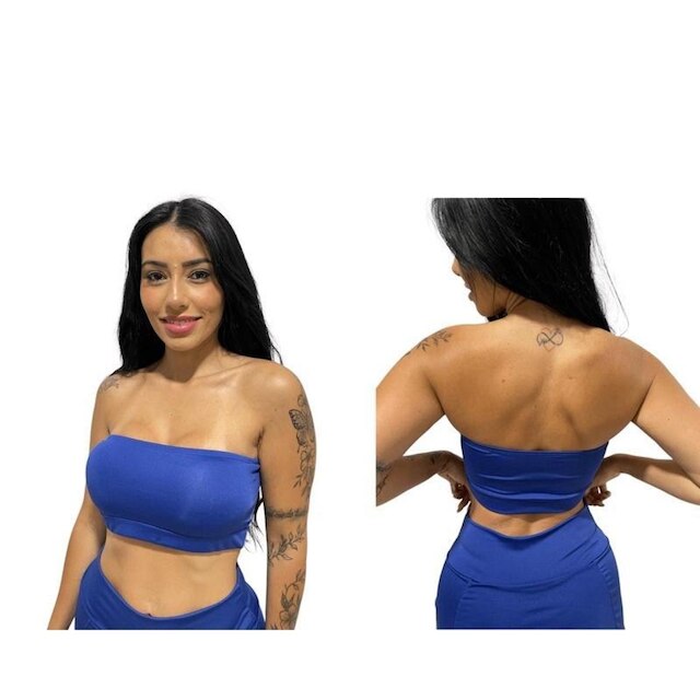 Top faixa cropped sem bojo sutiã feminino