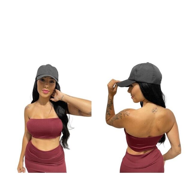 Top faixa cropped sem bojo sutiã feminino