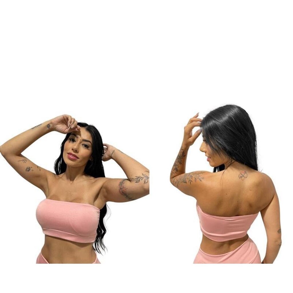 Top faixa cropped sem bojo sutiã feminino