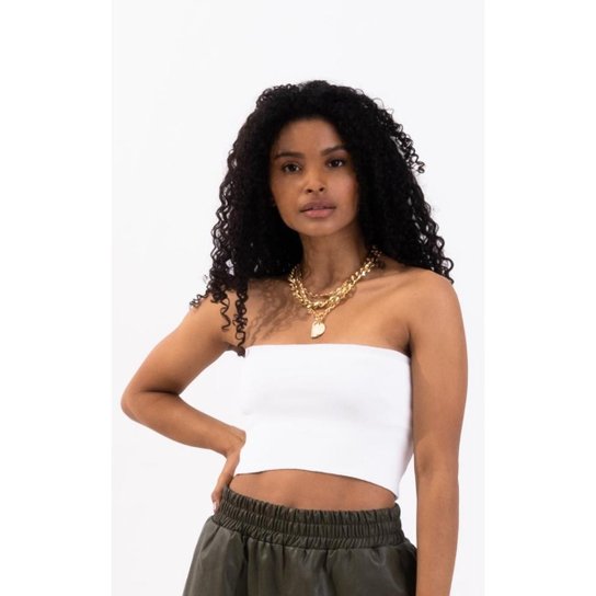Top Faixa Tricot Toneh - Off White