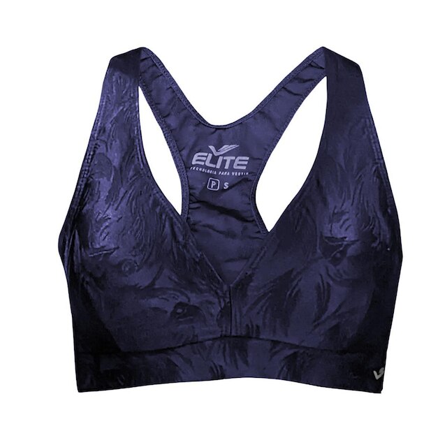 Top Feminino Elite Preto em Malha com Desenho Print