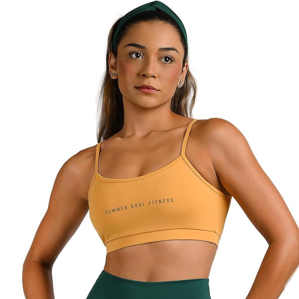 Top Fitness Alça Fina Com Bojo Removível Edição Copa