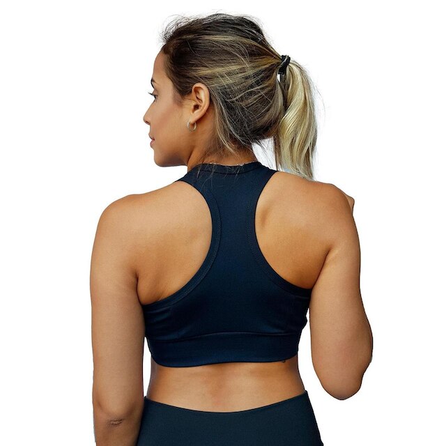 Top Fitness Com Bojo Em Poliamida Feminino