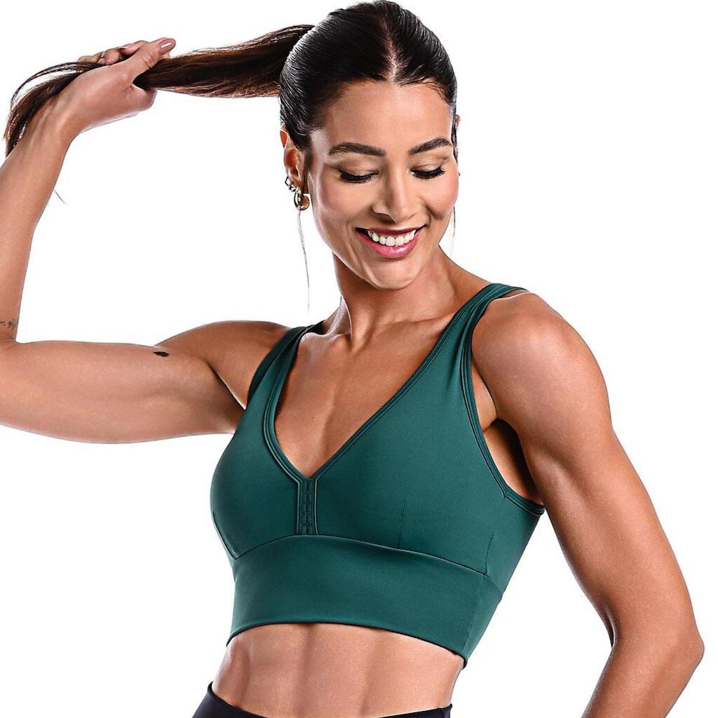 Top Fitness Cós Largo Com Bojo Removível Estilo Regata Suplex