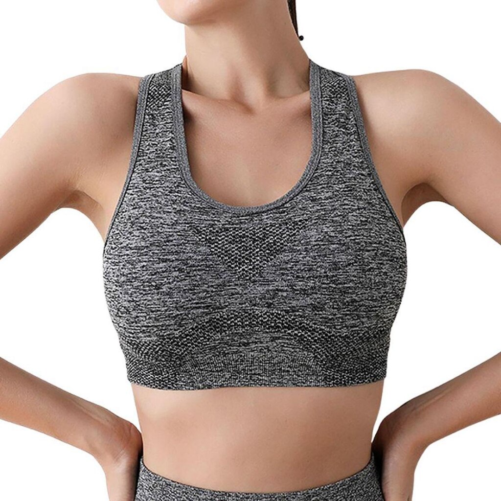 Top Hupana Fitness Sem Costura Bojo Removível Alta Compressão