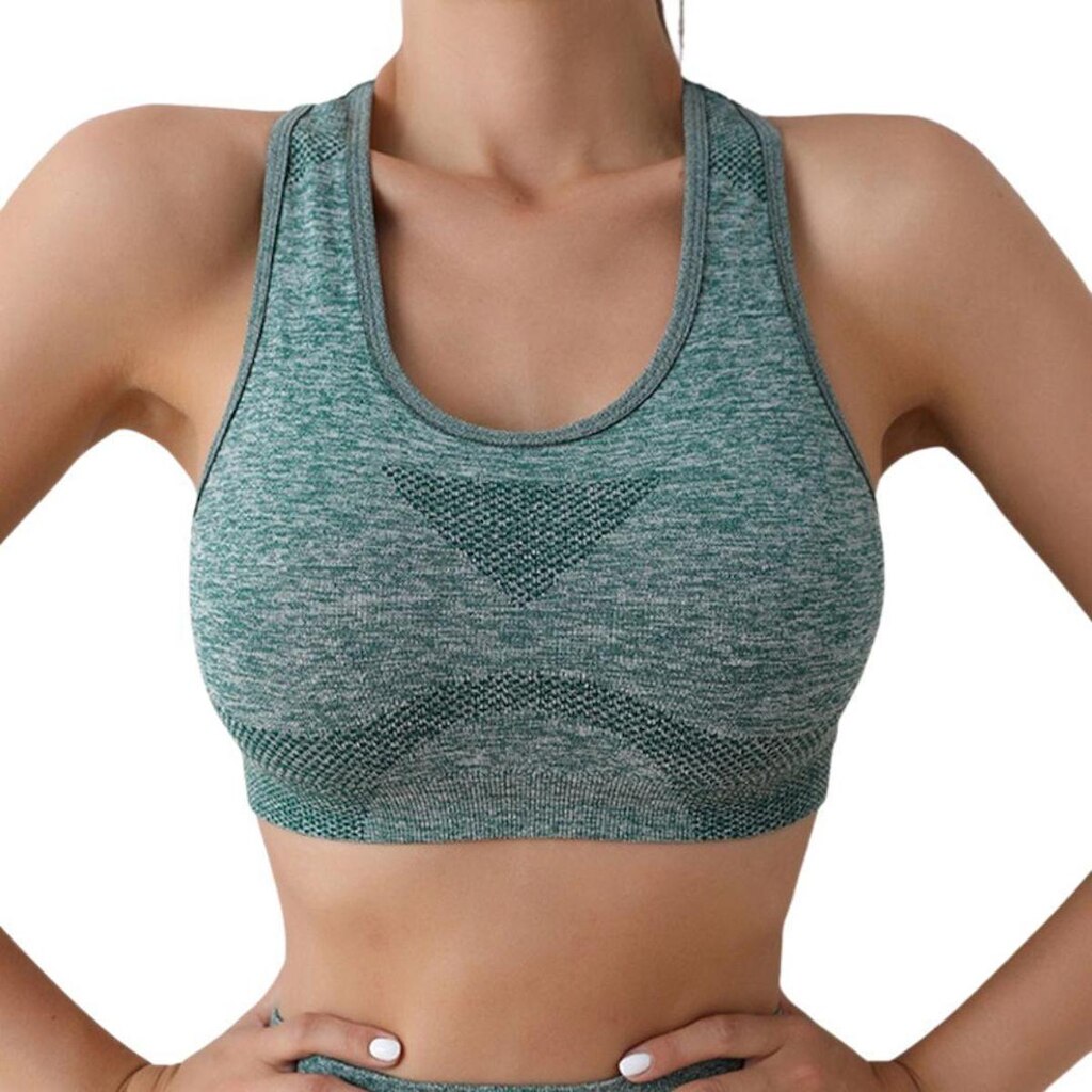 Top Hupana Fitness Sem Costura Bojo Removível Alta Compressão