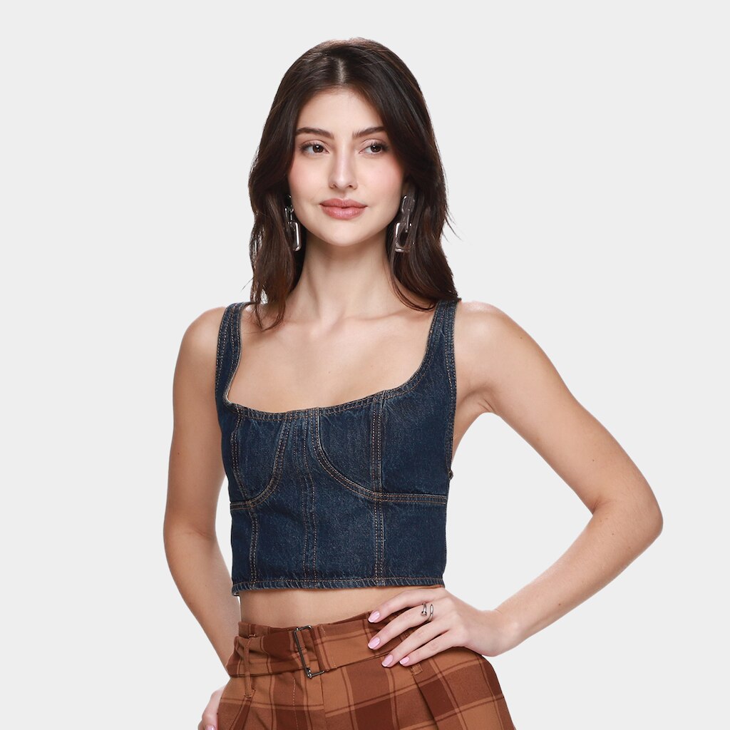 Top Jeans Colcci Casual Feminino