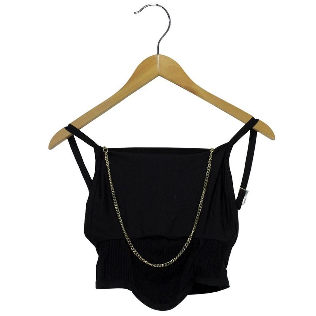 Top Labellamafia Malha Spell Preto Feminino